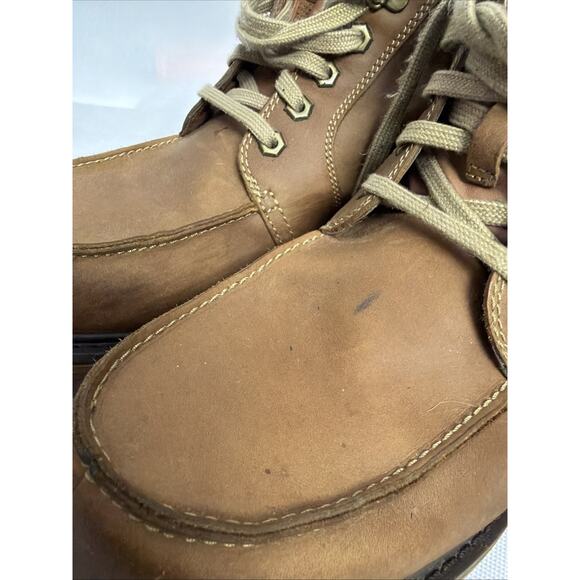 Timberland Mens Boots Sz 13 Moc Toe Chukka Tan Brown Leather 87576 Ankle Shoes main image 6